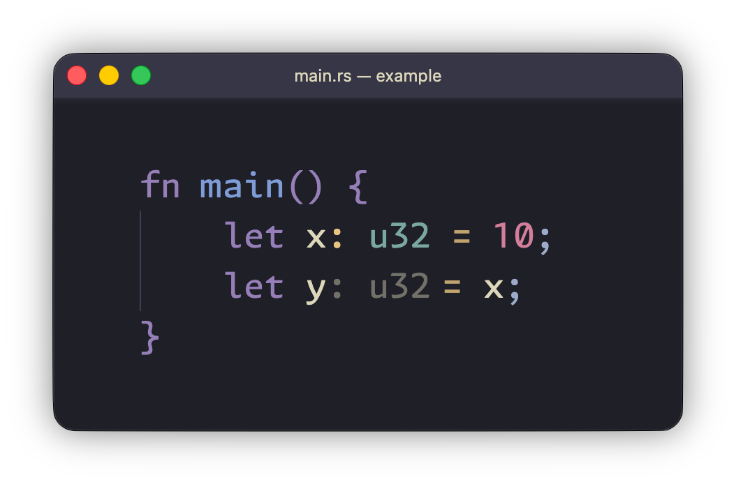 Screenshot of that code block in VSCode