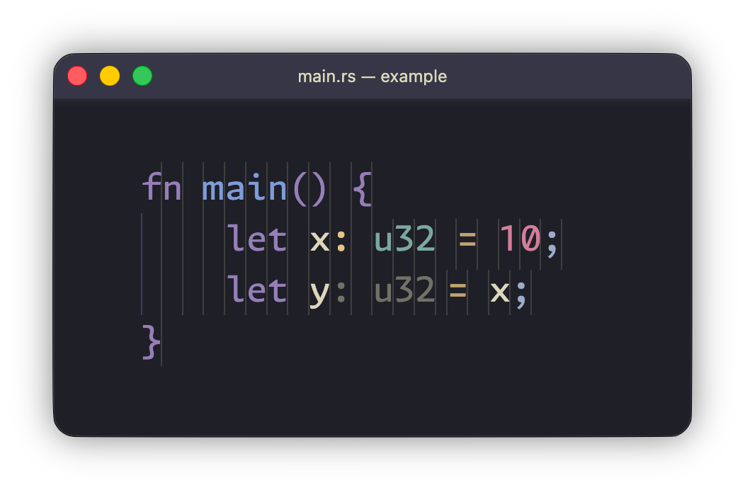Screenshot of that code block in VSCode. The space after the inline hint is not monospaced